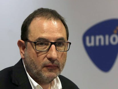 El secretario general de Unió, Ramón Espadaler, en una reunión del comité de gobierno.