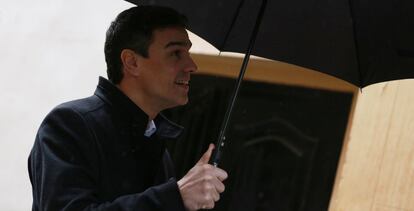 Pedro Sánchez este jueves en Madrid.