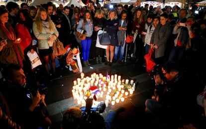 Homenaje a las vícitmas del atentado de Niza en la ciudad australiana de Sídney.