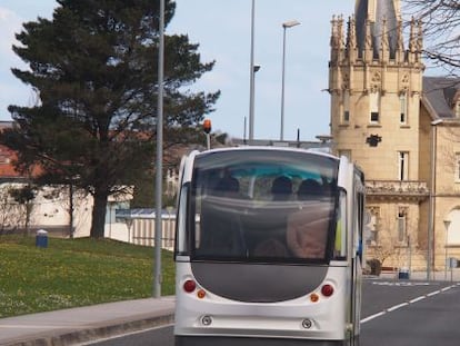 Prueba de autobús sin conductor en San Sebastián.