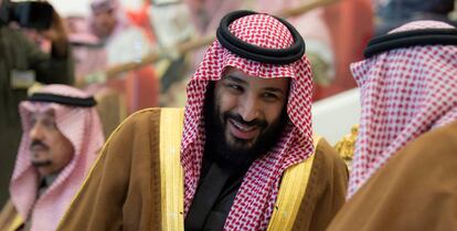 El príncipe saudí, Mohamed bin Salmán, en una ceremonia en Riad el pasado diciembre.