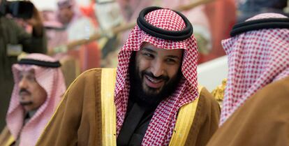 El príncipe saudí, Mohamed bin Salmán, en una ceremonia en Riad el pasado diciembre.