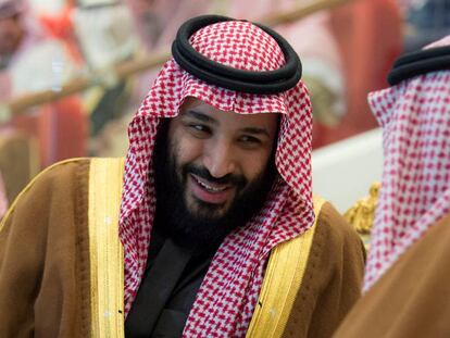 El príncipe saudí, Mohamed bin Salmán, en una ceremonia en Riad el pasado diciembre.