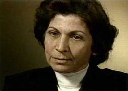 La científica iraquí Rihab Taha, en una imagen de televisión.