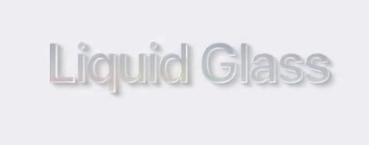 Logo del diseño Liquid Glass de iOS 26