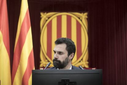 Roger Torrent, durante el pleno de la semana pasada. 