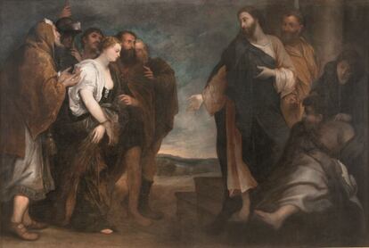 'Cristo y la mujer adúltera', de Anton van Dyck, de la Colección del BBVA. La exposición está comisariada por el catedrático de la Universidad Autónoma de Madrid Isidro Bango.