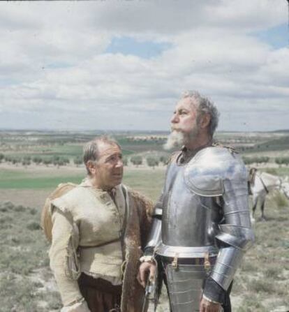 Alfredo Landa y Fernando Rey, en &#039;Quijote&#039;. 