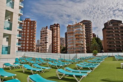 Hotel de Benidorm cuando abrió su temporada este verano.