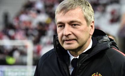 Dmitry Rybolovlev antes de la final de la Liga en el estadio Matmut Atlantique. 