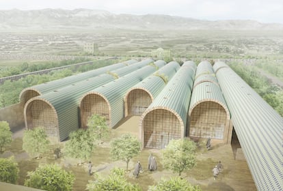 Recreación por ordenador del proyecto del Museo Nacional de Kabul de AV62 Arquitectos.