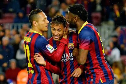 Neymar celebra el 1 a 0