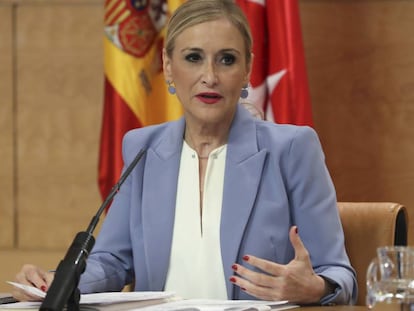 Cristina Cifuentes en el Consejo de Gobierno.