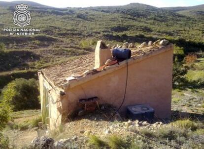 Cabaña donde estuvo secuestrado en Valencia durante seis días un empresario.