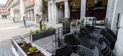 Terraza de un bar en Madrid