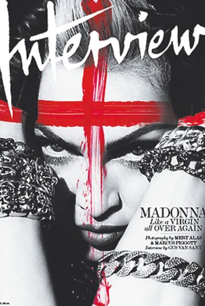 <b>La portada del número de mayo de la revista <i>Interview,</i> muestra a Madonna reencontrándose con los crucifijos de <i>Like a virgin.</i> ¿Está la diva exorcizando sus demonios? </b>