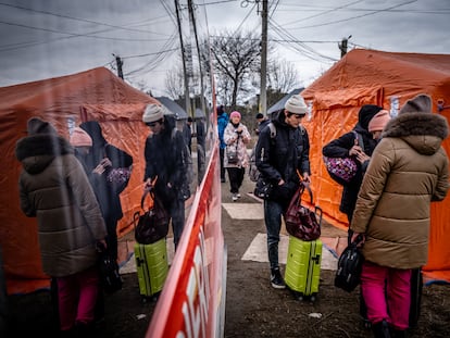 Refugiados ucranios en Siret (Rumanía).