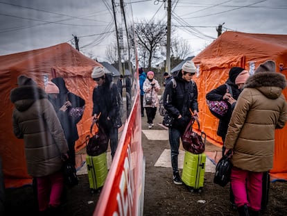 Refugiados ucranios en Siret (Rumanía).