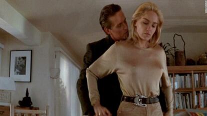 Michael Douglas y Sharon Stone, en 'Instinto básico'.