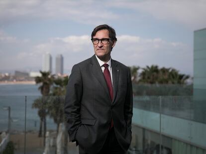 Salvador Illa, primer secretario del PSC y líder de la oposición en Cataluña, el jueves en el hotel Vela de Barcelona.