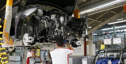 Cadena de montaje de la fábrica de Seat en Martorell, Barcelona.