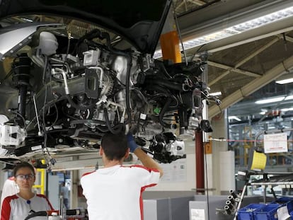 Cadena de montaje de la fábrica de Seat en Martorell, Barcelona.