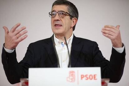 Rueda de prensa de Patxi López.