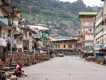 Calles de Freetown durante la epidemia de &eacute;bola.