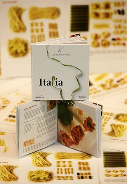 Primer tomo, dedicado a Italia, del coleccionable <i>Cocina País por País. <i>