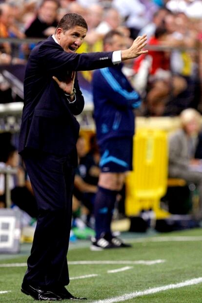 Juan Carlos Garrido durante el partido de hoy.