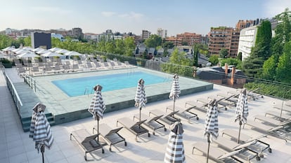 La piscina en la azotea del gimnasio Viding Castellana, en una imagen cedida.