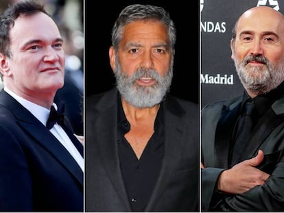 Quentin Tarantino, George Clooney y Javier Cámara.