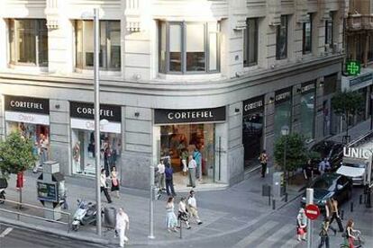 Tienda de Cortefiel en la Gran Vía de Madrid.