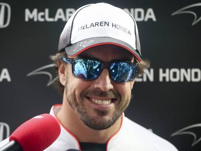  Fernando Alonso en Shangh&aacute;i, China, este jueves. 