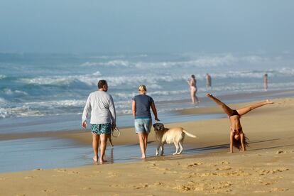 Playa de Mimizan, al suroeste de Francia.