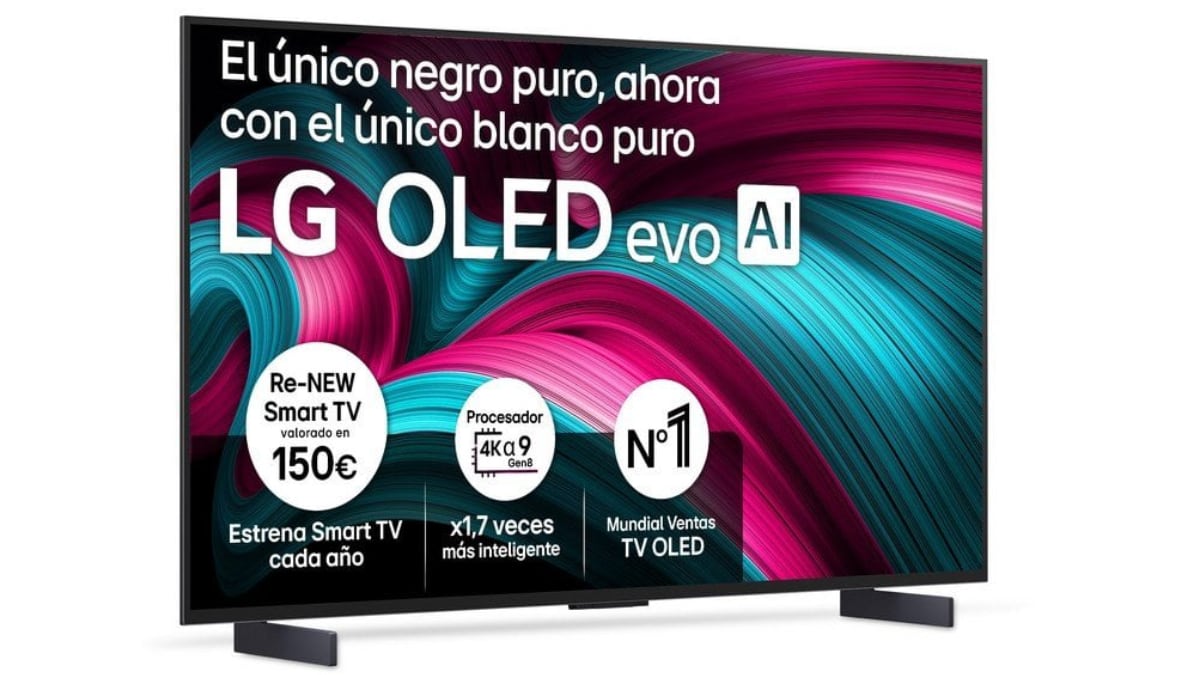Televisor LG OLED evo 4K con 42 pulgadas.