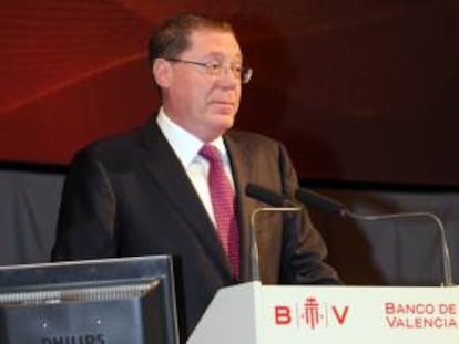 Domingo Parra, en la junta de accionistas de Banco de Valencia de 2010. 