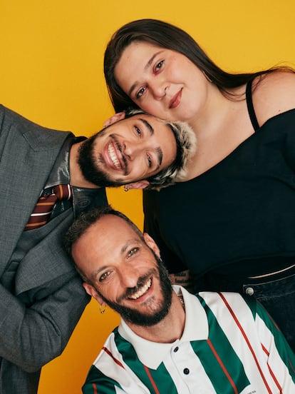 Jesse R. García, Paul Thin, Daniel Hernández, tres de los protagonistas del reportaje sobre el orgullo bisexual.