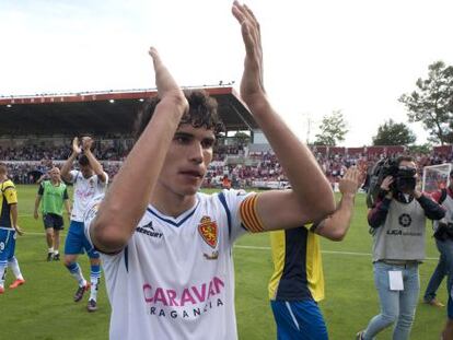 Vallejo celebra la victoria en semifinales ante el Girona.