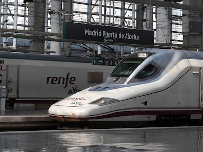 Trenes de Renfe en la estación madrileña Puerta de Atocha.