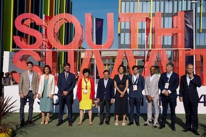 Imagen de archivo de la edición 2024 del South Summit, en la que aparece el alcalde de Madrid, José Luis Martínez Almeida. 