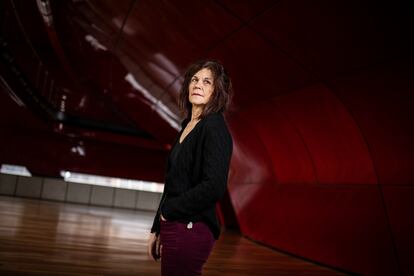La chelista Sonia Wieder-Atherton, este martes por la mañana en el museo Reina Sofía.
Foto: Inma Flores