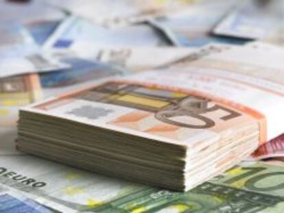 Billetes de euro.