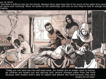 Madaya Mom es el cómic periodístico que cuenta la vida en una ciudad sitiada por el gobierno sirio.