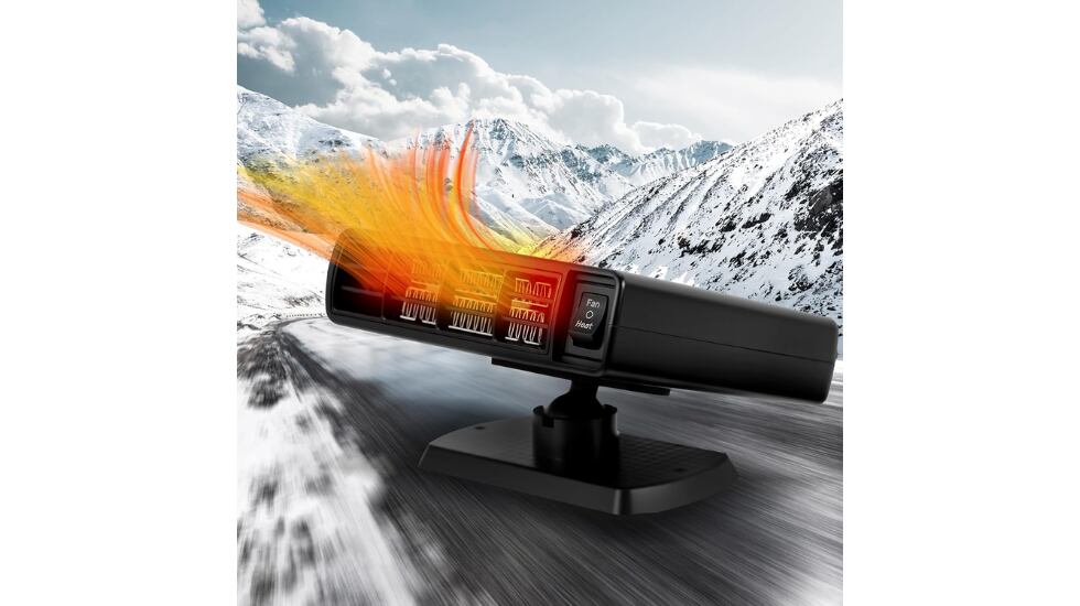 Este calefactor para el coche tiene un tamaño compacto.