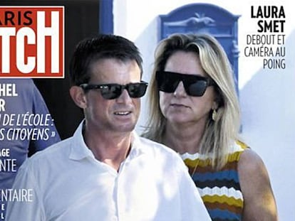 Manuel Valls y Susana Gallardo en portada de 'Paris Match'.