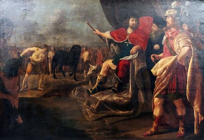 'Quinto Sertorio y la cola de caballo' (1638), óleo de Gerard van Kuijl, en el Museo Gorcums de Gorinchem (Holanda)