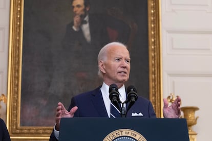 El presidente de EE UU, Joe Biden, el jueves en la Casa Blanca.