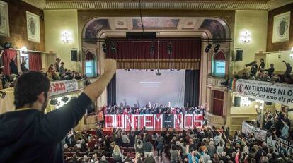 Un momento del acto en el Casino Aliança del Poble Nou.