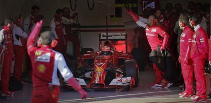 Raikkonen, en el circuito de Jerez